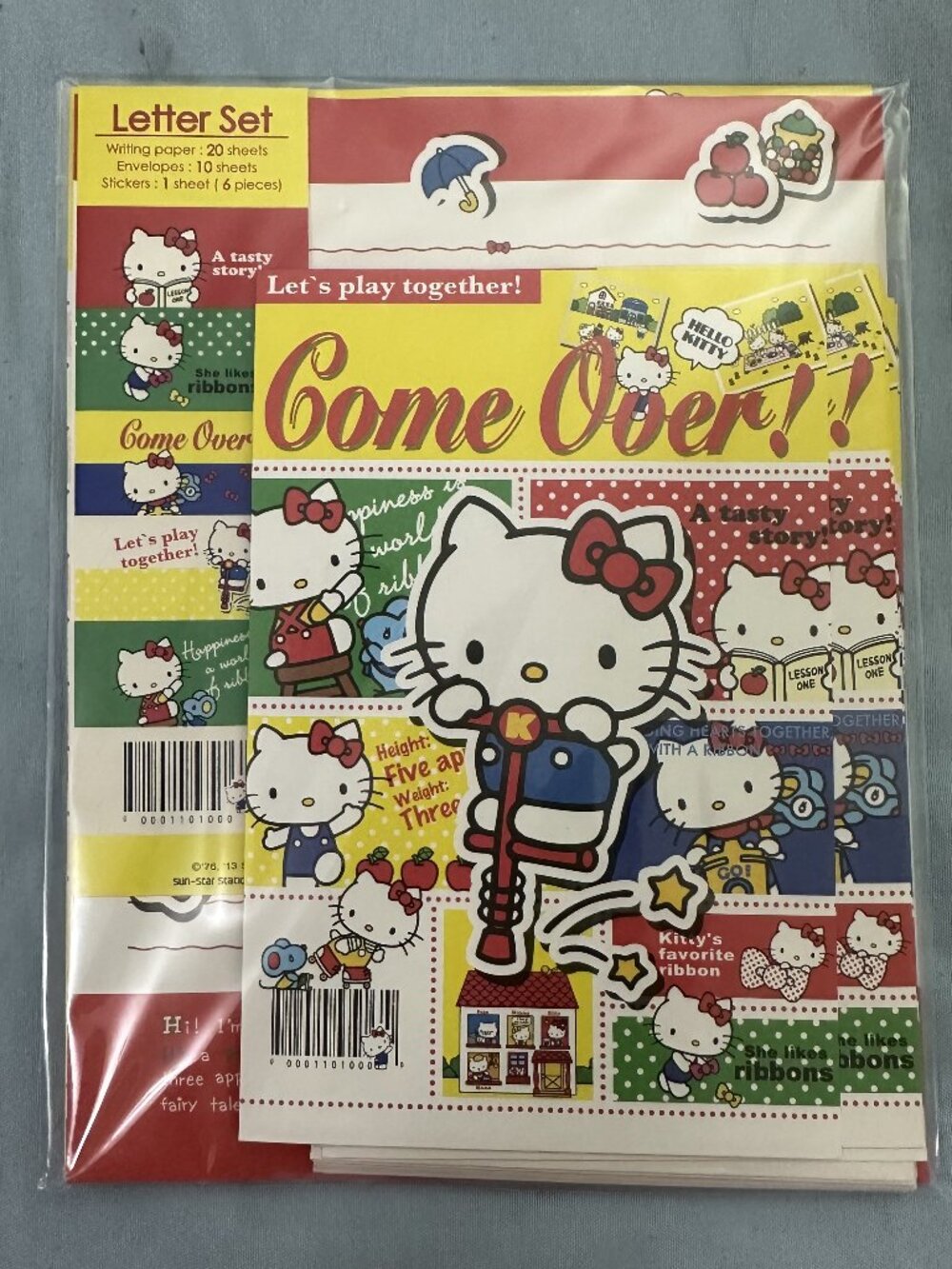 Vintage 2013 Sun-Star Hello Kitty Come Over Letter Set